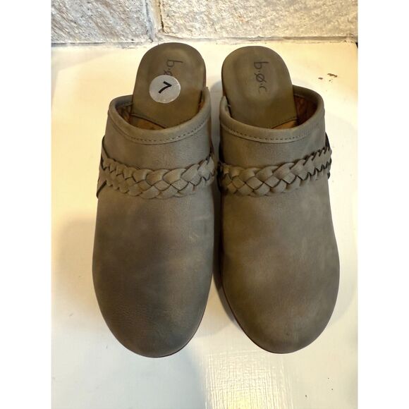 NWOT B.O.C Women’s Jorni Olive Army Green Braided Strap Heeled Clog Mules 7 - Picture 3 of 7